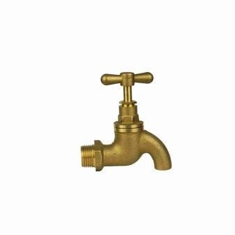 T ติดต่อท่อระบายน้ํา ทองแดง Bibtaps โดยไม่มีจาน 1/2in ชาย Thread ทองแดง Bib Taps