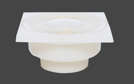 สายระบายน้ําพื้น ABS สายตรง 100 X 100 X 50 มม Abs Floor Trap สีขาว