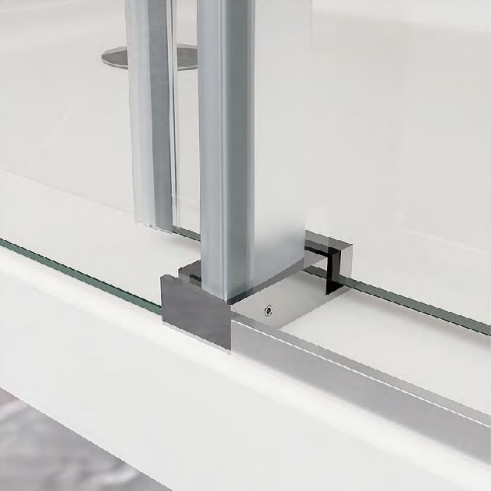 1950mm ห้องอาบน้ํา Glass Pivot ประตูอาบน้ํา 450 + 450mm มุมห้องอาบน้ํา