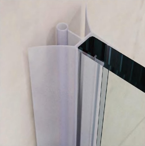 1950mm ห้องอาบน้ํา Glass Pivot ประตูอาบน้ํา 450 + 450mm มุมห้องอาบน้ํา
